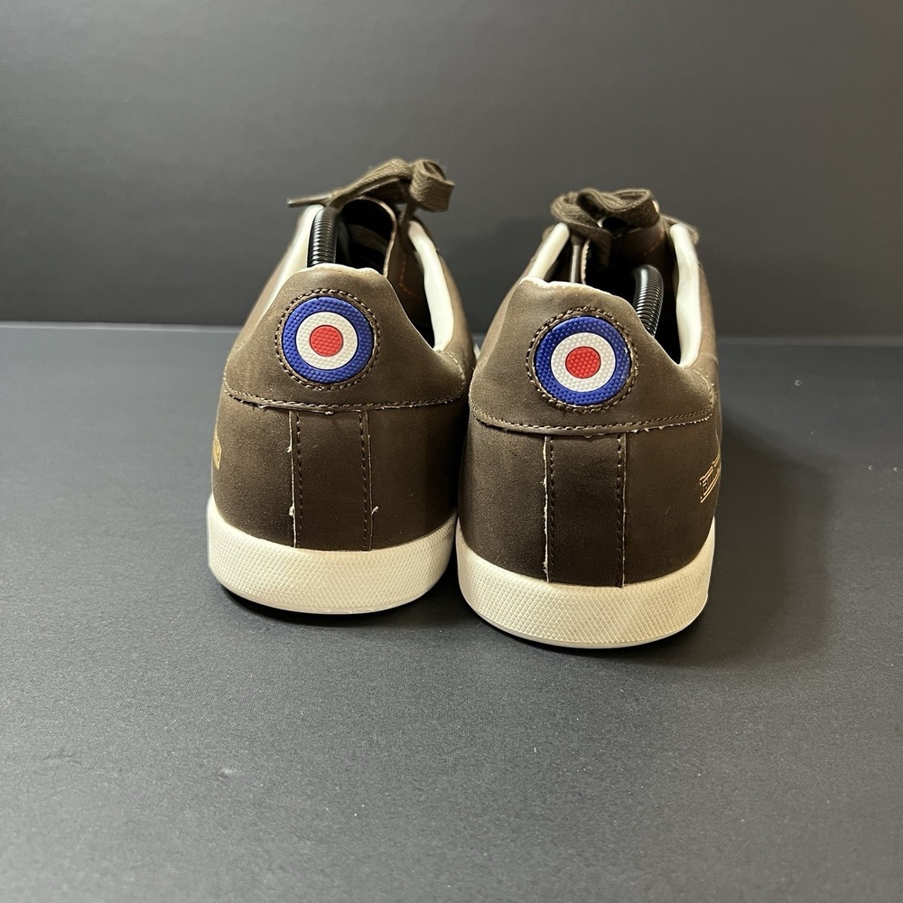 Lambretta Gazzman 3 Brown White Lace Up Shoes Retro Trainers Size UK 11 Preppy - Picture 4 of 7
